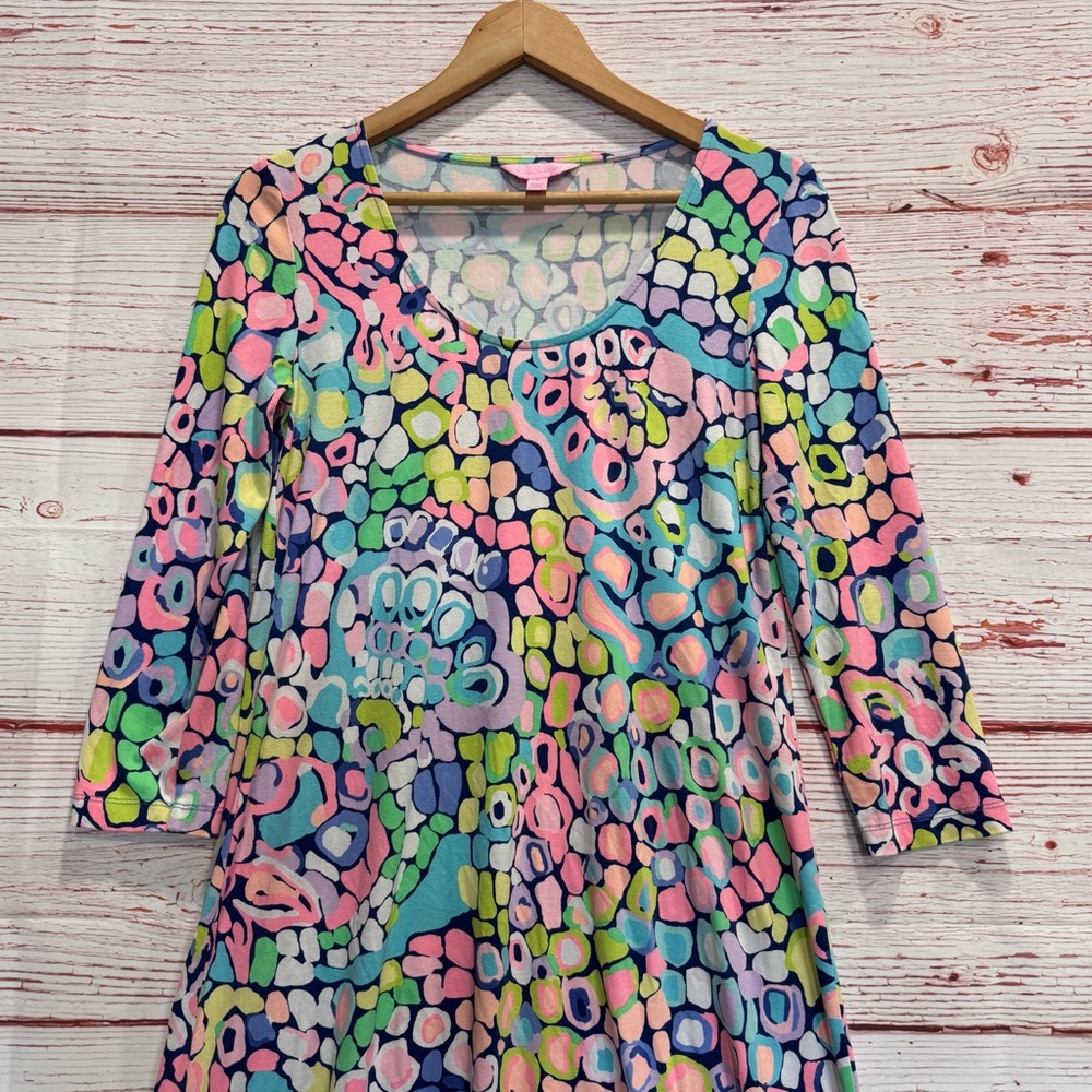 Lilly Pulitzer Ariana Asymmetrical Swing Dress in Multi Gypsy Jungle Sz S - Picture 7 of 14